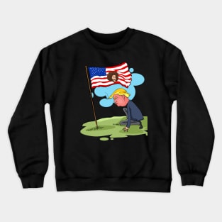 Trump Kaepernick US Flag Crewneck Sweatshirt